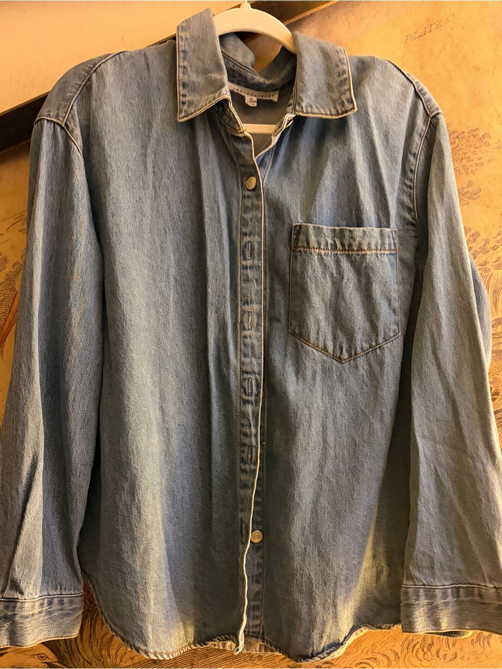 * Jane + Delancey Medium Was Denim Blue Button-Down Shirt SZ Medium *